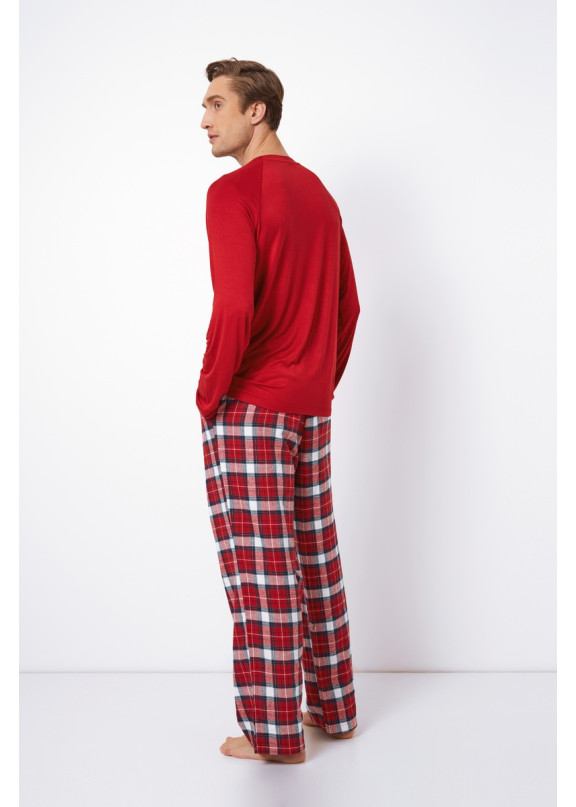 Мужская пижама с брюками MAX красный+белый, Aruelle (Литва)
