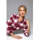 Женская фланелевая пижама с шортами NELLY 22/23 красный+белый, Aruelle (Литва)