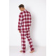 Мужская фланелевая пижама с брюками NICHOLAS 22/23 красный+белый, Aruelle (Литва)