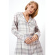 Женская фланелевая сорочка-рубашка AVERY серый+бежевый, Aruelle (Литва)