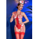 Женский эротический костюм для ролевых игр 4631 SEXY NURSE BODY красный+белый, ChiliRose (Польша)