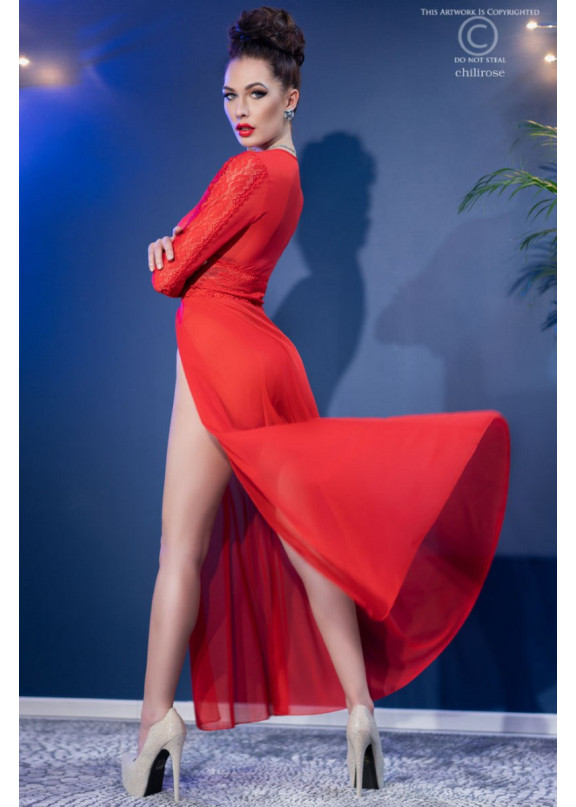 Женское эротическое платье 4421 Dress красный, ChiliRose (Польша)