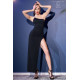 Женское эротическое платье 4443 Dress черный, ChiliRose (Польша)