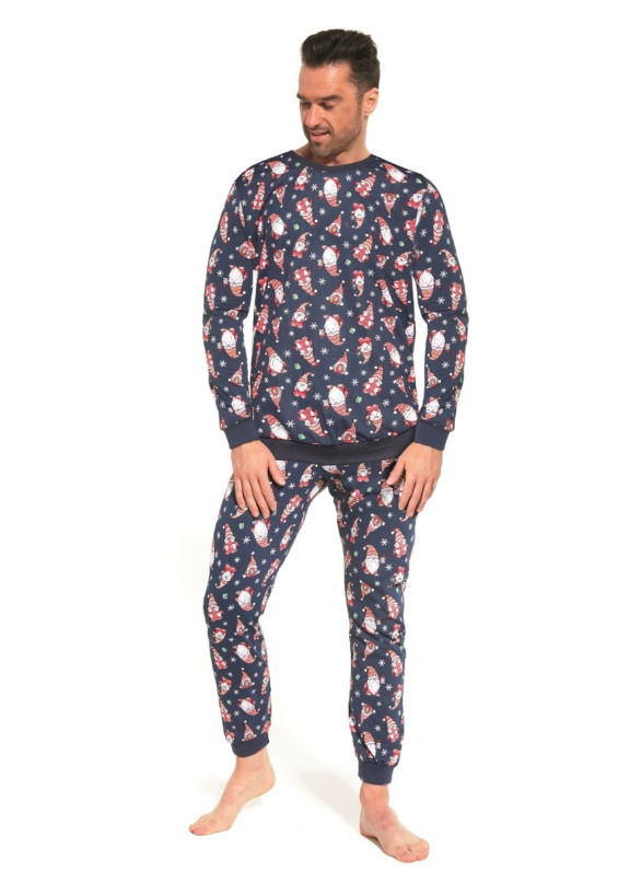 Мужская хлопковая пижама с брюками 195(226) GNOMES 3 джинс+красный , Cornette (Польша)