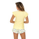 Женская вискозная пижама с шортами Ananas Yellow 1/2 желтый, Donna (Польша)