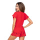 Женская вискозная пижама с шортами MIKA 1/2 красный, Donna (Польша)