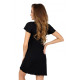 Женская вискозная сорочка Roma Nightdress черный, Donna (Польша)