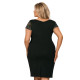 Женская вискозная сорочка TESS PLUS черный,Donna,Польша