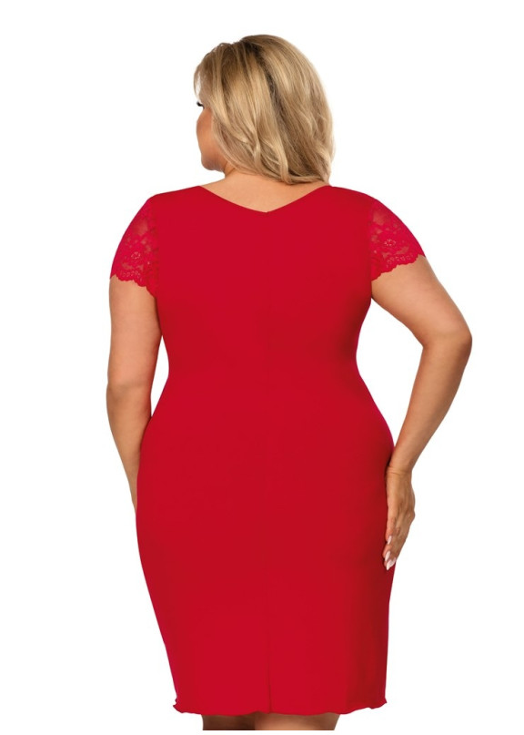 Женская вискозная сорочка TESS PLUS красный,Donna,Польша