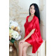 Женский атласный халат 609 красный,Felisse,Россия