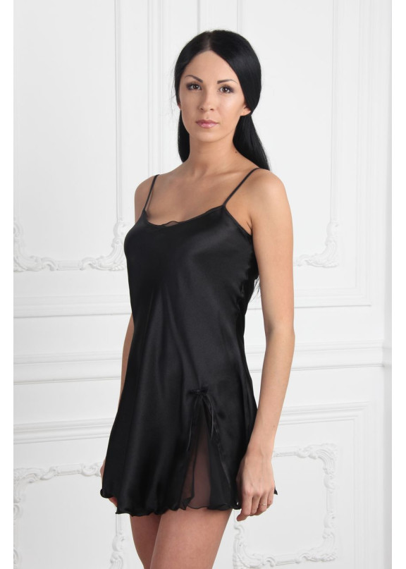Женская атласная сорочка 2502 черный,Felisse,Россия