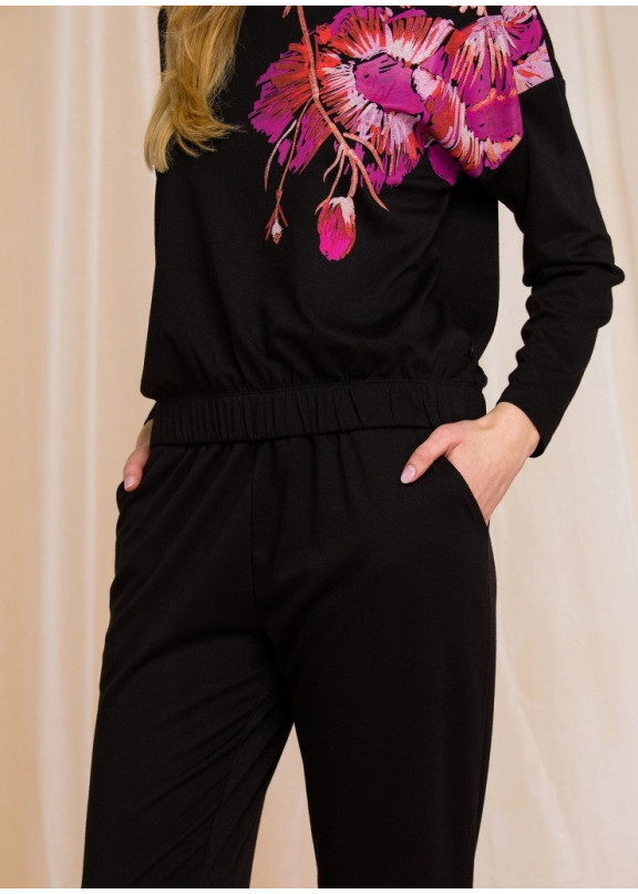 Женский комплект с брюками LHS 902-20/21 черный+розовый, Key (Польша)