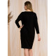 Женское домашнее платье LHD 902-20/21 черный+розовый, Key (Польша)