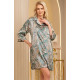 Женский шелковый халат-рубашка 3127 Donatella изумрудный, Mia-Amore (Италия)