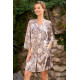 Женский шелковый халат-рубашка 3587 "Gracia" серый, Mia-Amore (Италия)
