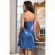 Женская шелковая сорочка 3190 Chantal синий,Mia-Amore,Италия