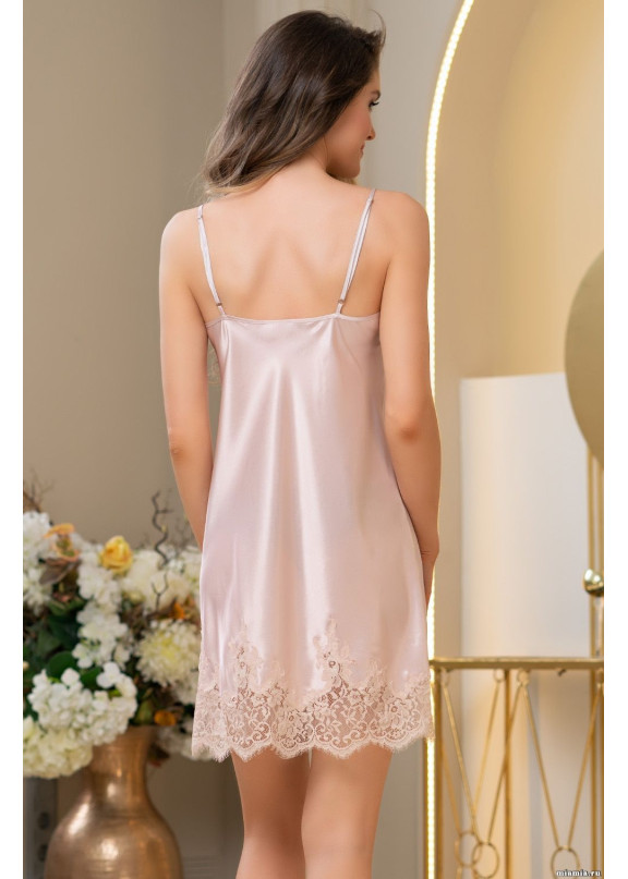 Женская шелковая сорочка 3721 Milinda жемчужно-розовый, Mia-Amore (Италия)