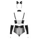 Женский эротический игровой костюм Silveria Set черный+серый, Obsessive (Польша)