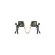 Женские эротические наручники. Shelle Caffs черный+золото, obsessive (Польша)