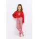 Детская хлопковая пижама с брюками Hazel Kids красный, Sensis (Польша)