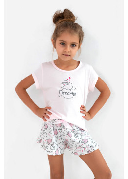 Пижама с шортами Lamb Kids розовый, Sensis (Польша)