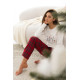 Женская пижама с брюками Maribel белый+красный, Sensis (Польша)