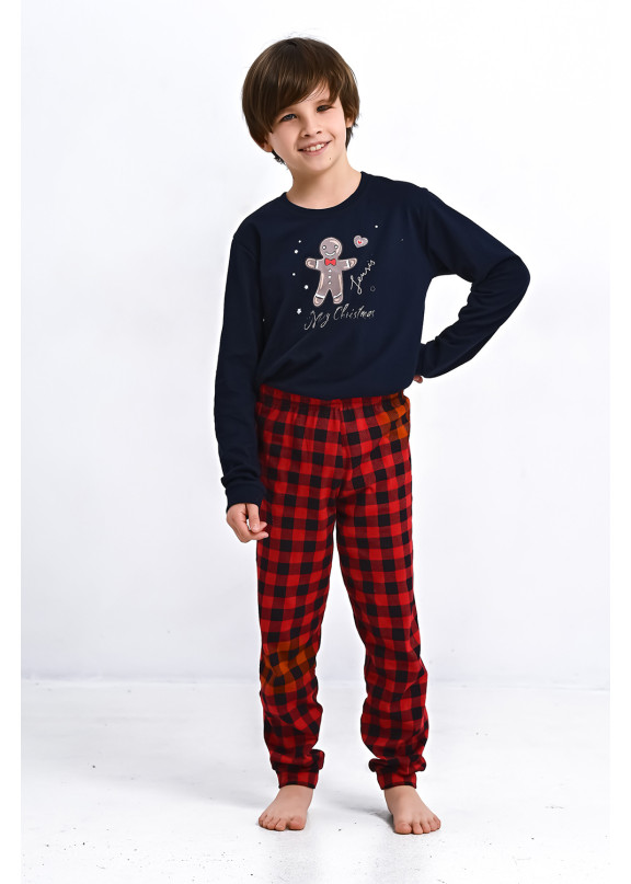 Детская хлопковая пижама с брюками Matt Kids т.синий, Sensis (Польша)