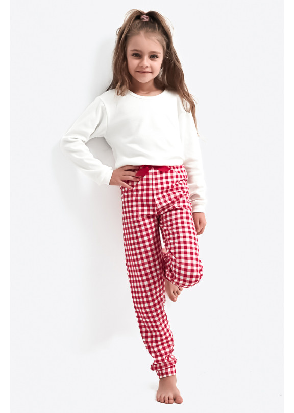 Детская пижама с брюками Perfect Kids белый+красный, Sensis (Польша)