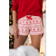 Женская хлопковая пижама с шортами WISH красный+белый, Sensis (Польша)