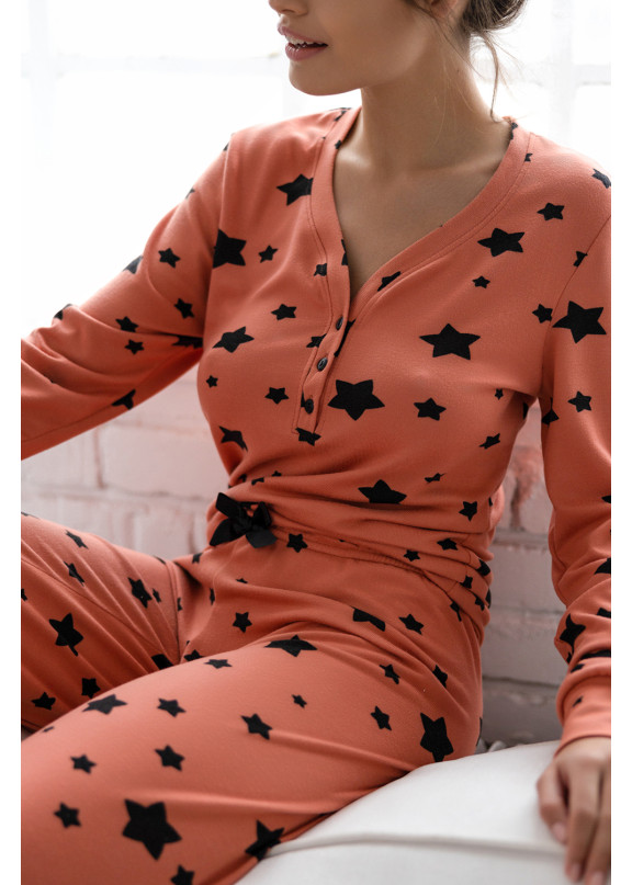 Женская пижама с брюками Yolanda оранжевый, Sensis (Польша)