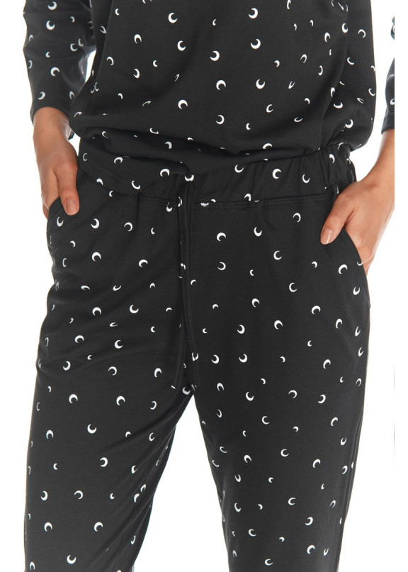 Женская хлопковая пижама с брюками 2571 AW22/23 RAISA черный, Taro (Польша)