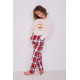 Детская хлопковая пижама с брюками 2830/2831/2832 AW22/23 шампань+красный, Taro (Польша)