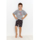 Детская трикотажная пижама с шортами 2897-2898-S23 Relax серый, Taro (Польша)