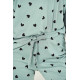 Женская хлопковая пижама с брюками 2977 NINA черный+мята, Taro (Польша)