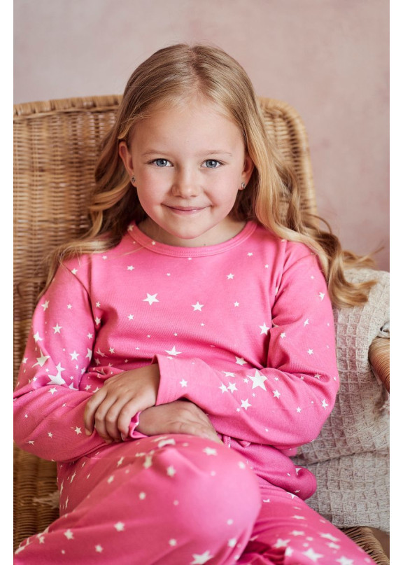 Детская хлопковая пижама с брюками 3030/3031/3048 AW23/24 ERYKA розовый, Taro (Польша)