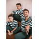 Мужская хлопковая пижама с брюками 3080/3081 AW23/24 BLAKE зеленый+белый, Taro (Польша)