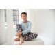 Детская хлопковая пижама с брюками 3084/3085/3089 AW23/24 PARKER голубой, Taro (Польша)
