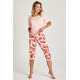 Женская вискозная пижама с бриджами 3116/3153/3154 LILY св.розовый+розовый, Taro (Польша)