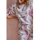 Женская хлопковая пижама с бриджами 3122 OLIVE мульти, Taro (Польша)
