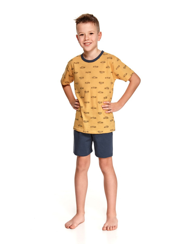 Детская хлопковая пижама 390/391 SS21 Max желтый+синий,Taro (Польша)