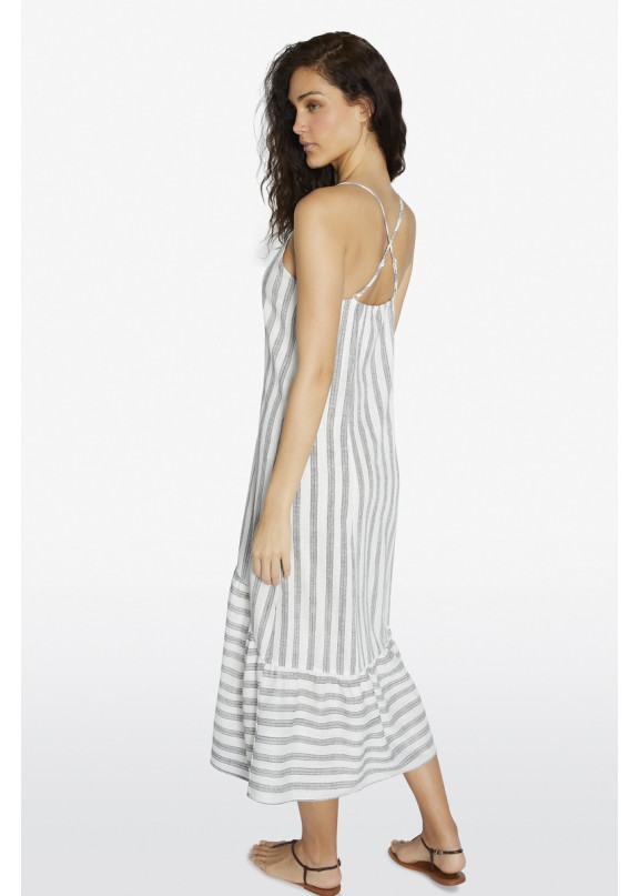 Женское пляжное платье 85823 белый+серый, Ysabel  Mora (Испания)