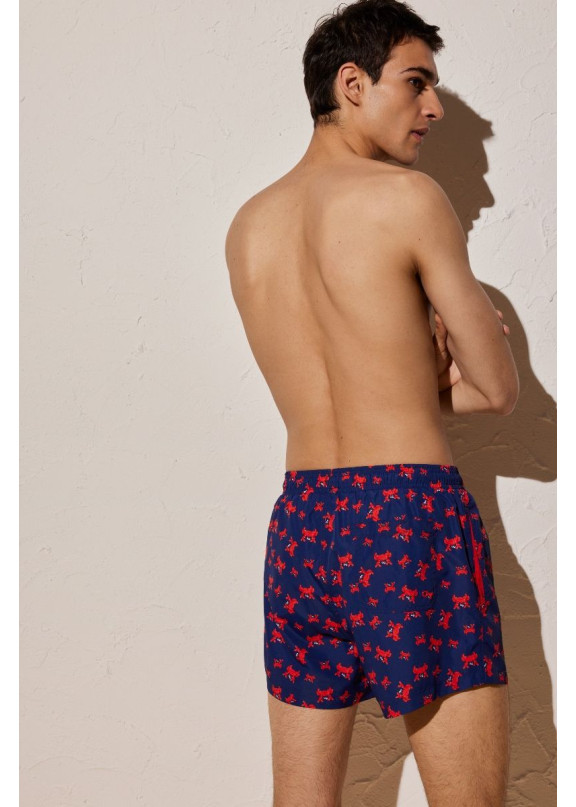 Мужские пляжные шорты 90121 SS23 т.синий+красный, Ysabel Mora (Испания)